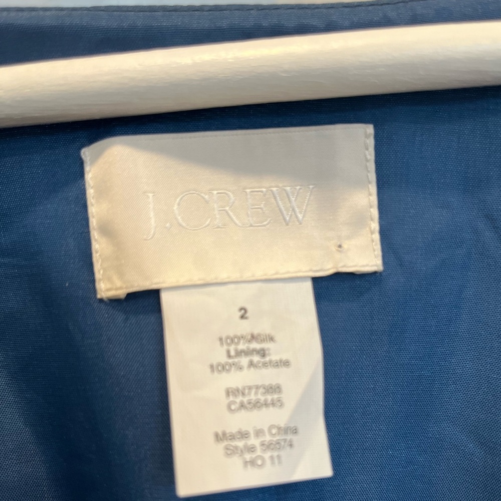 J. Crew Teal Wrap Midi Dress - Picture 3 of 3